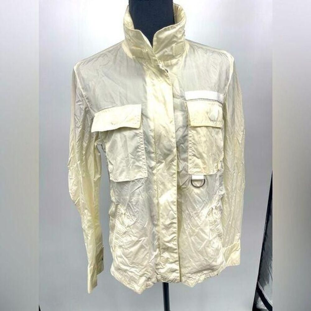 Gap windbreaker cream jacket size‎ medium zip up